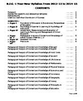 B.Ed.-1 Year New-Syllabus From 2012-13 to 2014-15